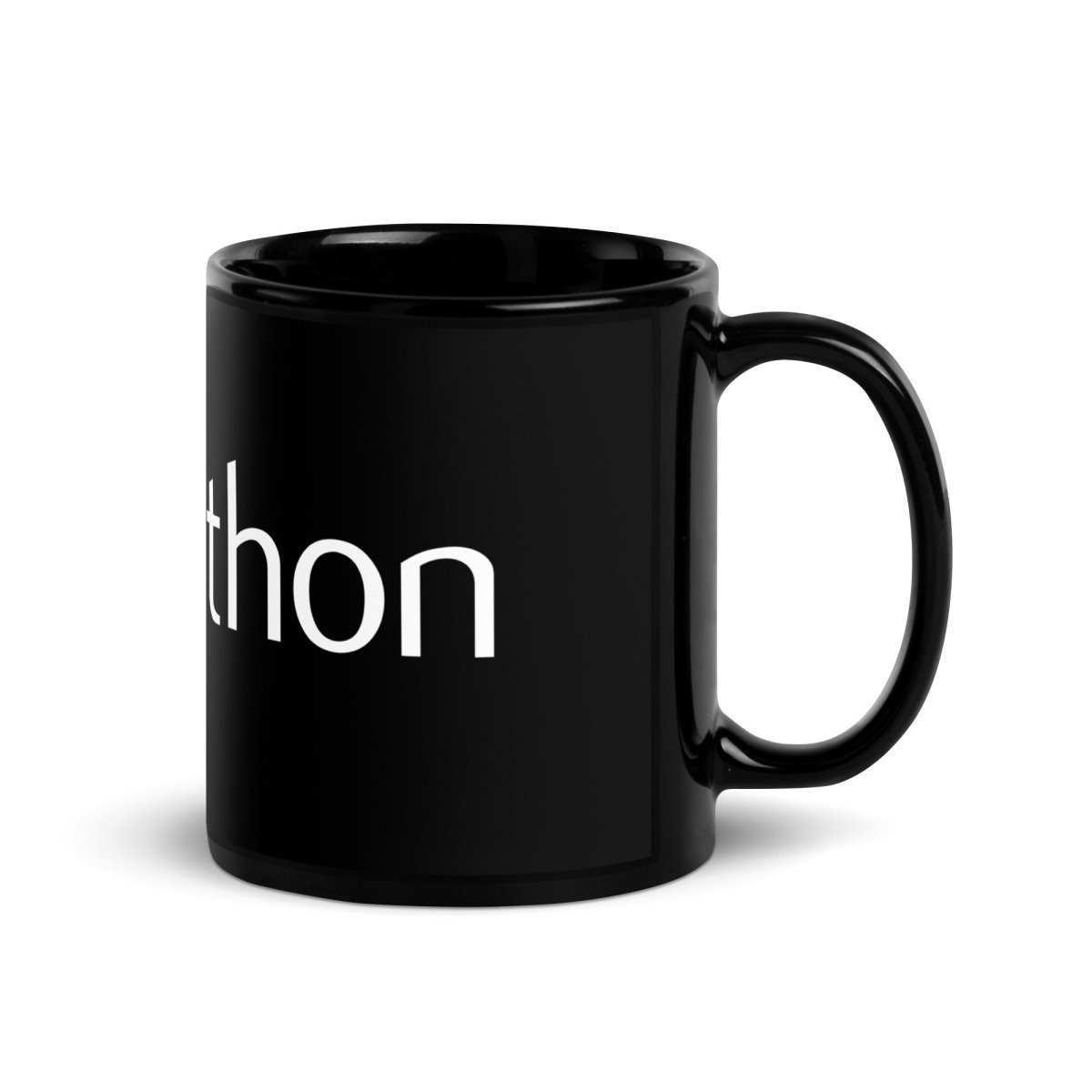 Python Logo Black Glossy Mug - 11 oz - AI Store