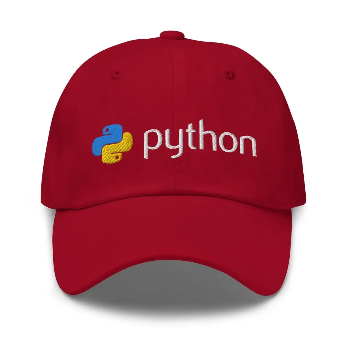 The Python Logo Cap Cranberry.