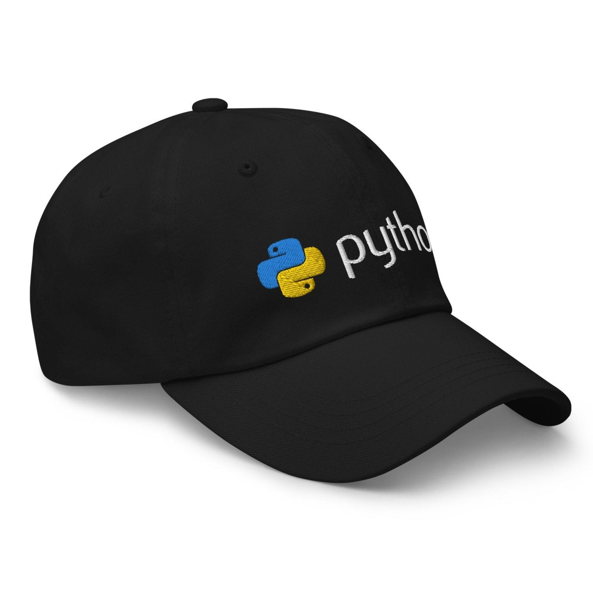 Python Logo Embroidered Cap - Black - AI Store