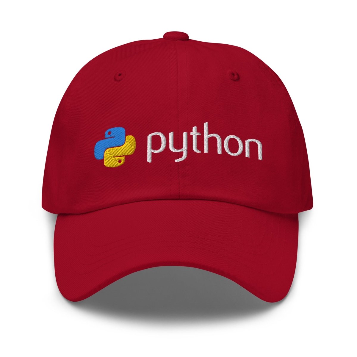 Python Logo Embroidered Cap - Cranberry - AI Store