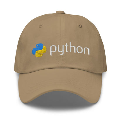 Python Logo Embroidered Cap - Khaki - AI Store