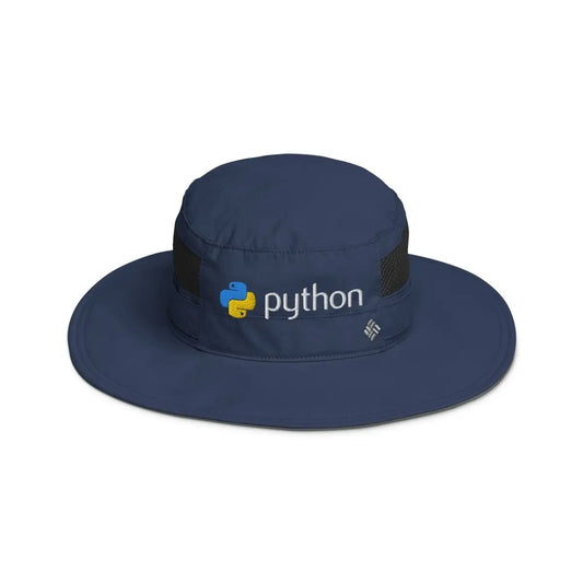 The Python Logo Embroidered Columbia Booney Hat Collegiate Navy.