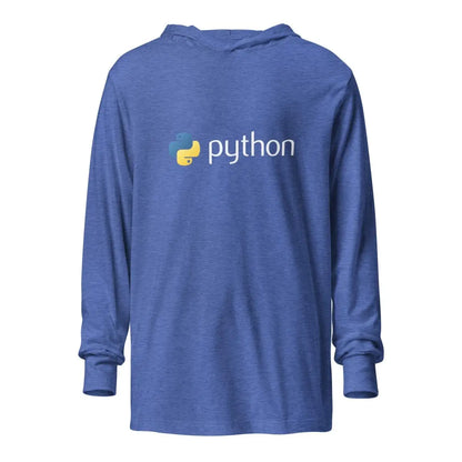 Python Logo Hooded Long Sleeve T-Shirt (unisex) - Heather True Royal / M