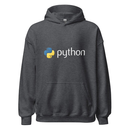 Python Logo Hoodie (unisex) - Dark Heather / M