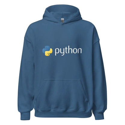 Python Logo Hoodie (unisex) - Indigo Blue / M