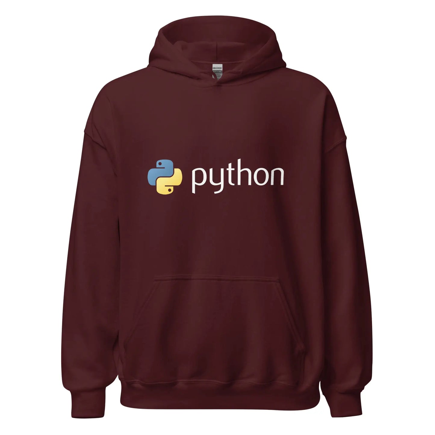 Python Logo Hoodie (unisex) - Maroon / M