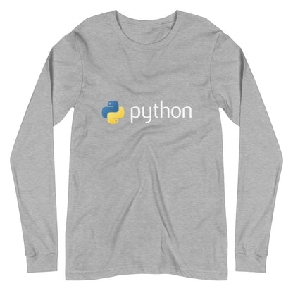 Python Logo Long Sleeve T - Shirt (unisex) - Athletic Heather - AI Store