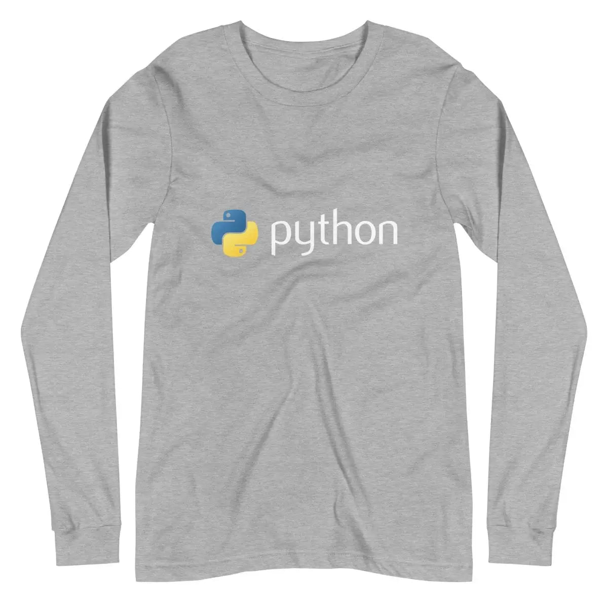 Python Logo Long Sleeve T-Shirt (unisex) - Athletic Heather / M