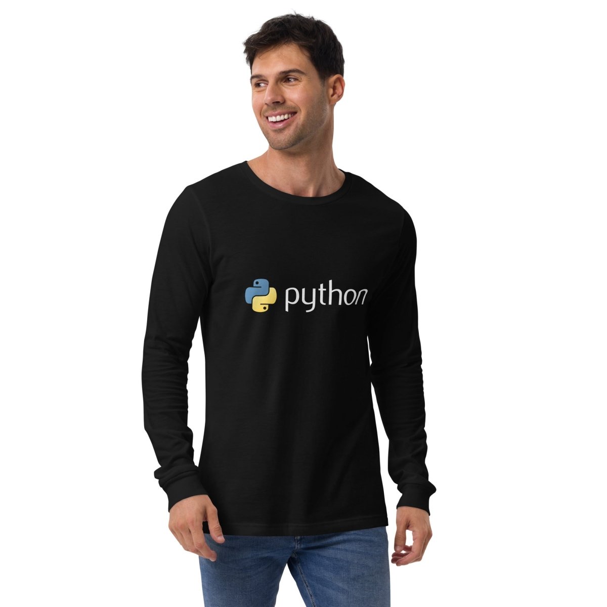Python Logo Long Sleeve T - Shirt (unisex) - Black - AI Store