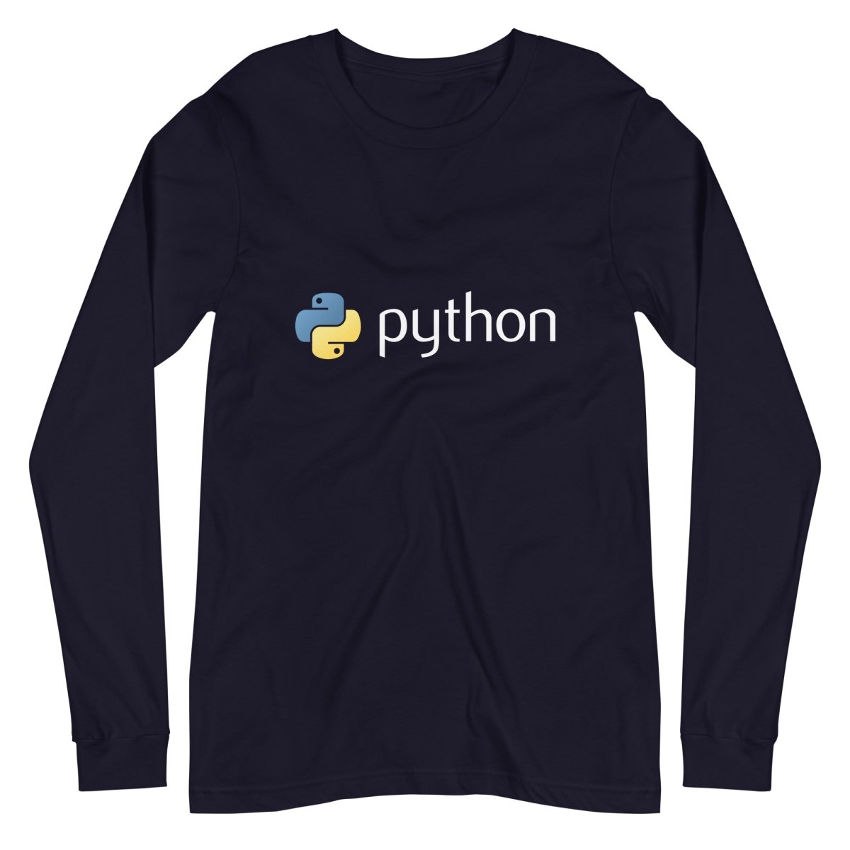 Python Logo Long Sleeve T - Shirt (unisex) - Navy - AI Store