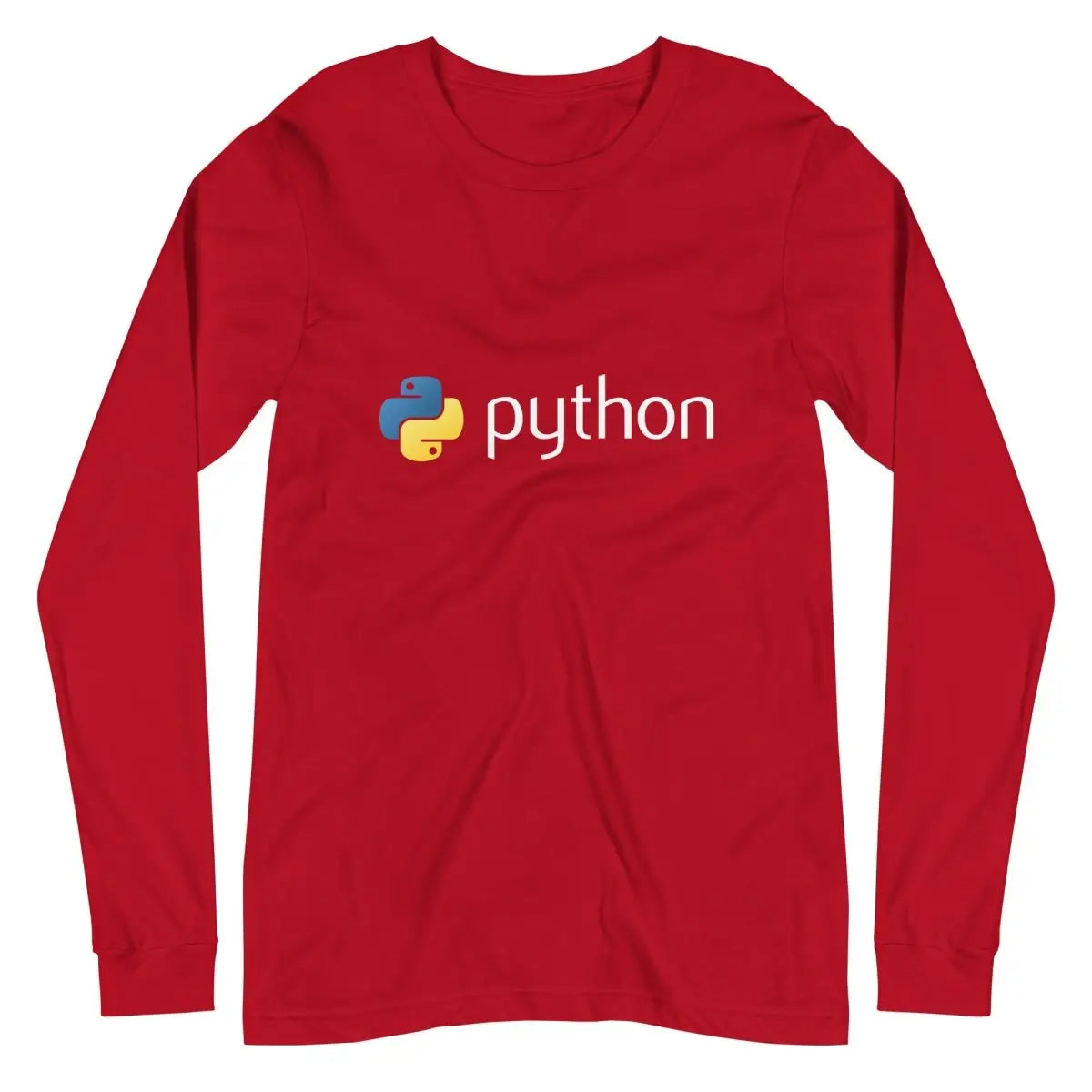 Python Logo Long Sleeve T-Shirt (unisex) - Red / M