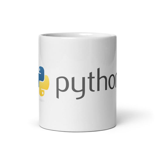 Python Logo on White Glossy Mug - 11 oz - AI Store
