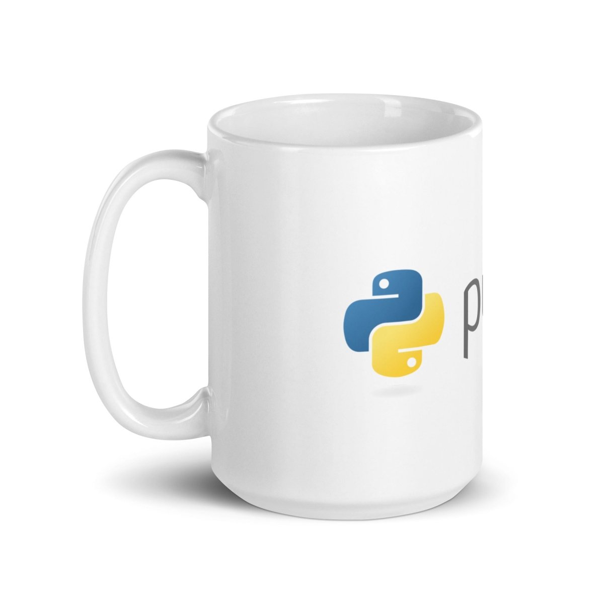 Python Logo on White Glossy Mug - 15 oz - AI Store