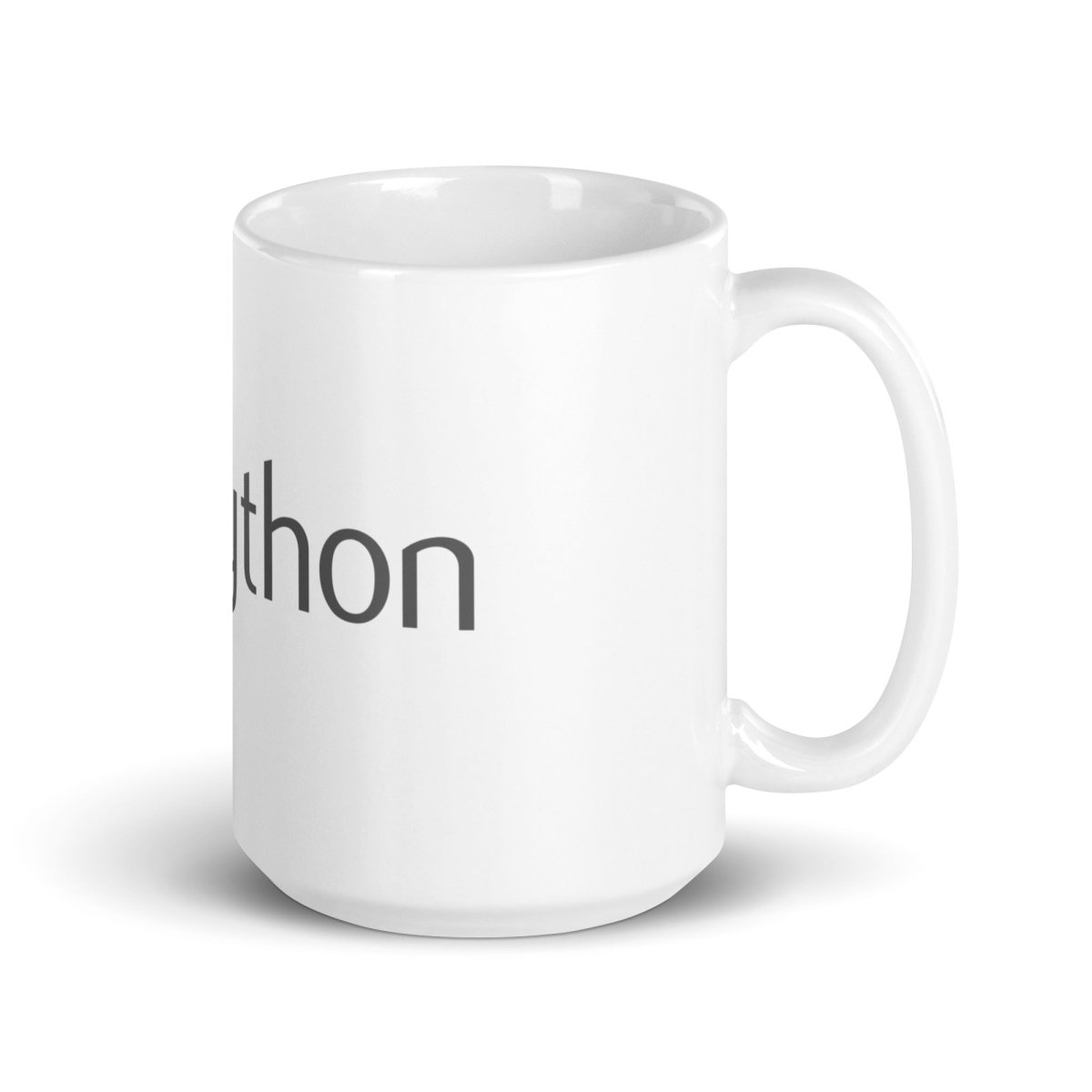 Python Logo on White Glossy Mug - 15 oz - AI Store