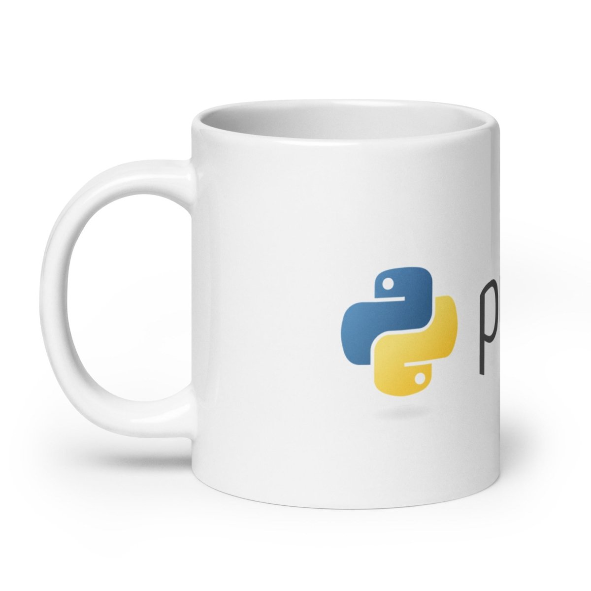 Python Logo on White Glossy Mug - 20 oz - AI Store