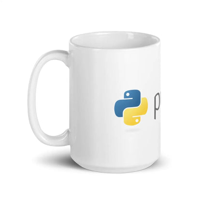 Python Logo on White Glossy Mug