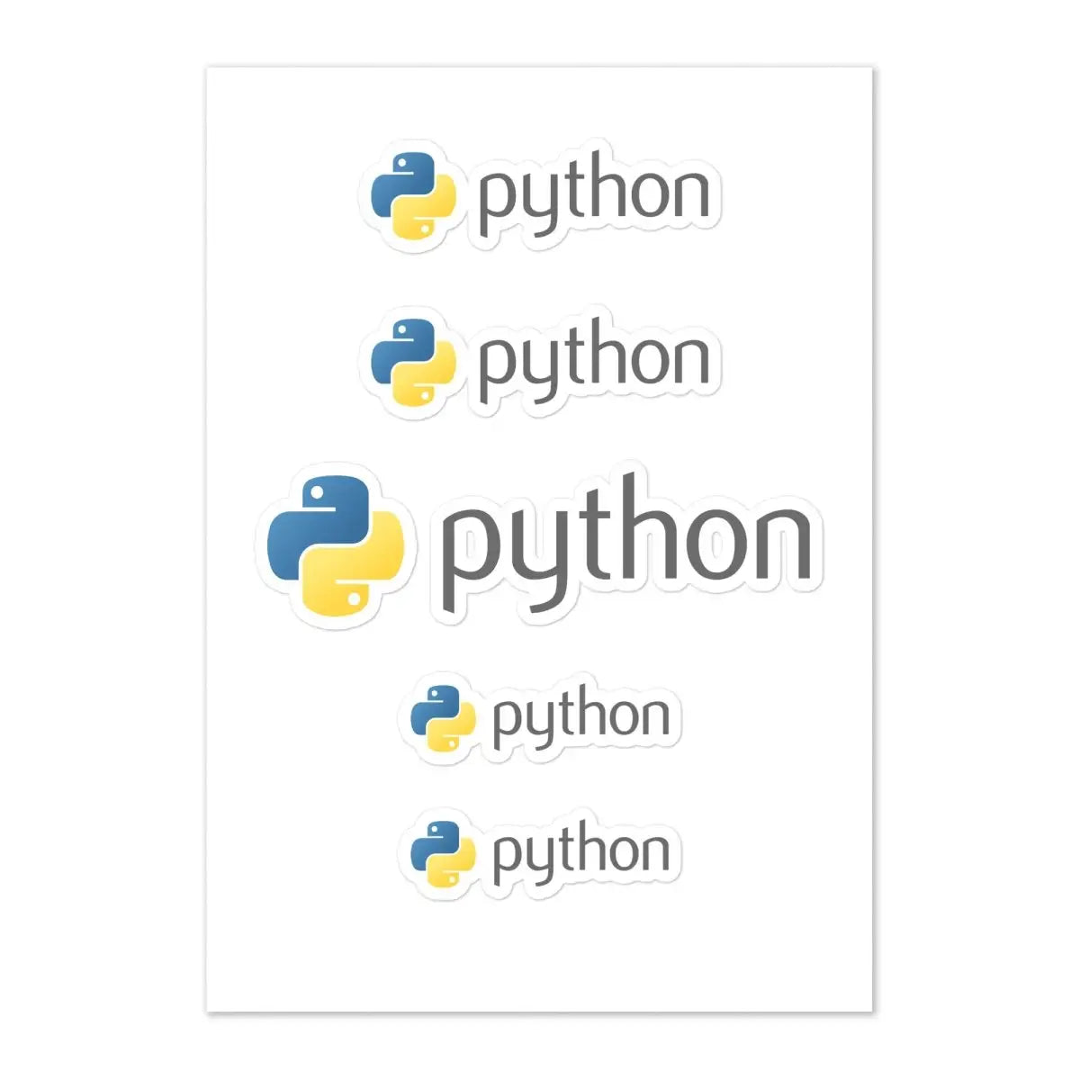 Python Logo Sticker Sheet