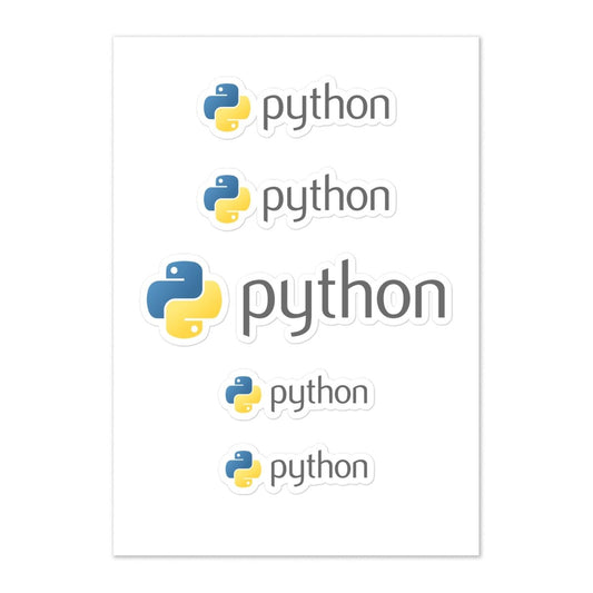 Python Logo Sticker Sheet - AI Store