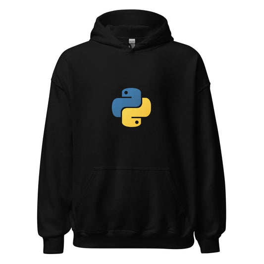 Python Small Icon Hoodie (unisex) - Black - AI Store