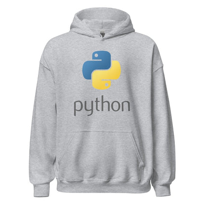 Python Stacked Logo Hoodie (unisex) - Sport Grey - AI Store