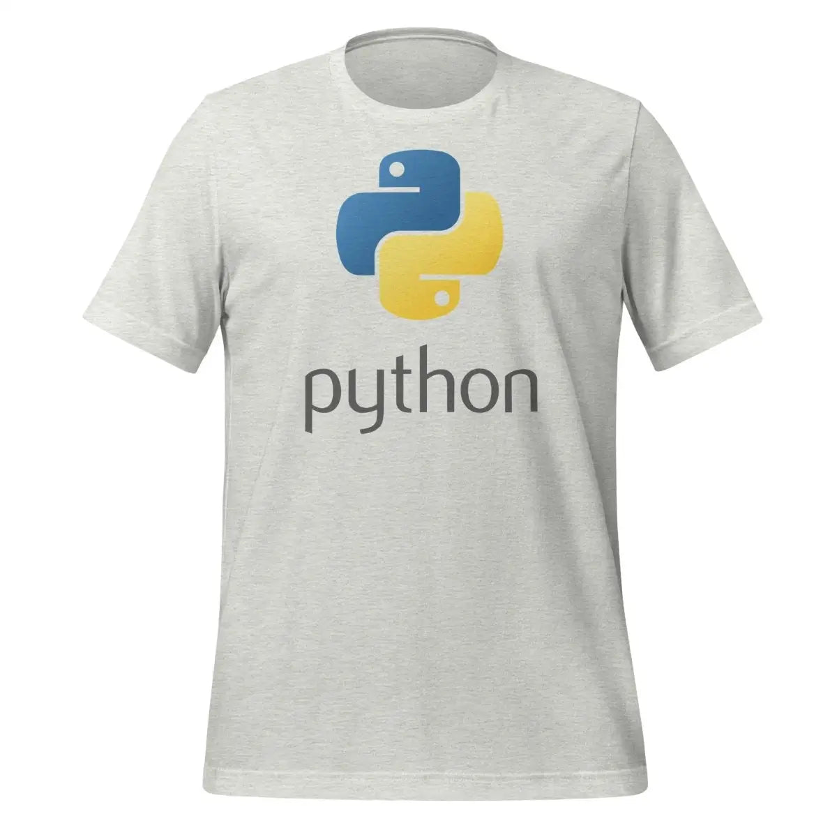 Python Stacked Logo T-Shirt (unisex) - Ash / M