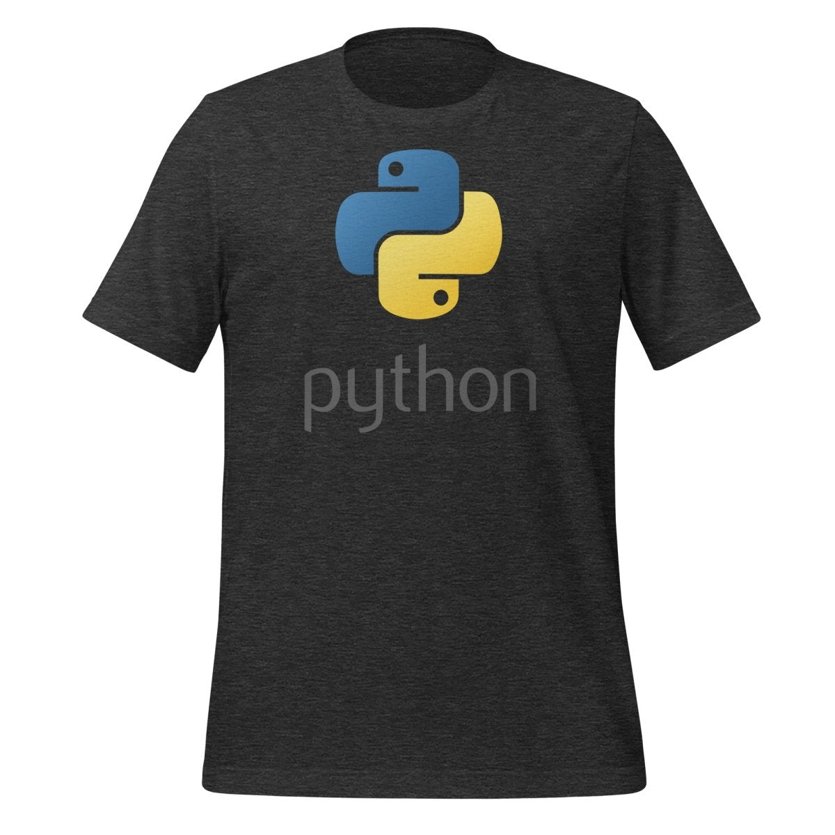 Python Stacked Logo T - Shirt (unisex) - Dark Grey Heather - AI Store