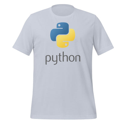 Python Stacked Logo T - Shirt (unisex) - Light Blue - AI Store