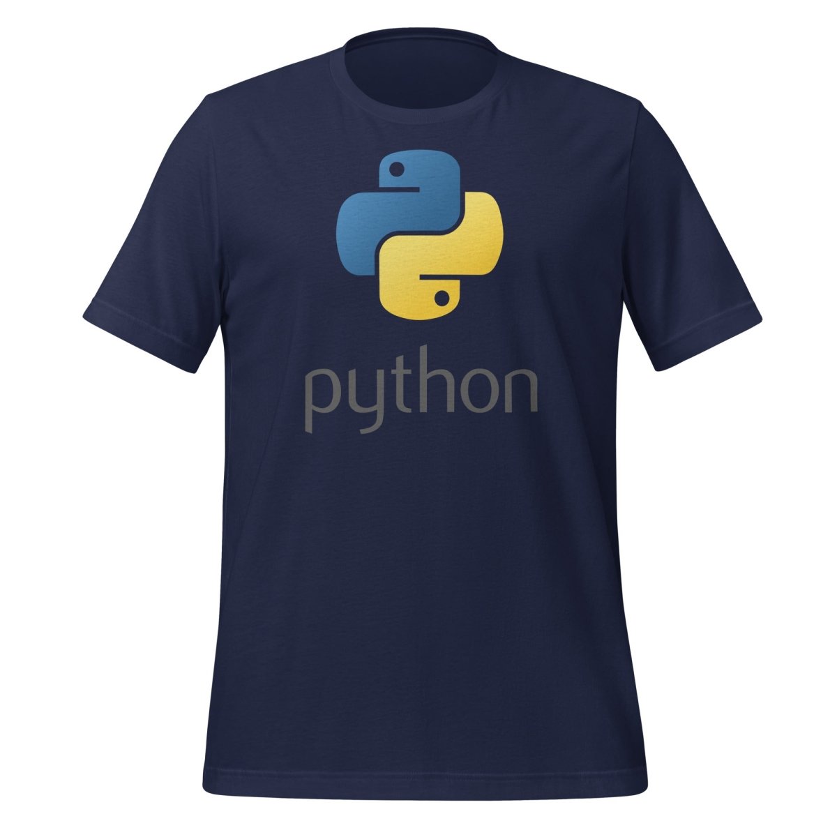 Python Stacked Logo T - Shirt (unisex) - Navy - AI Store