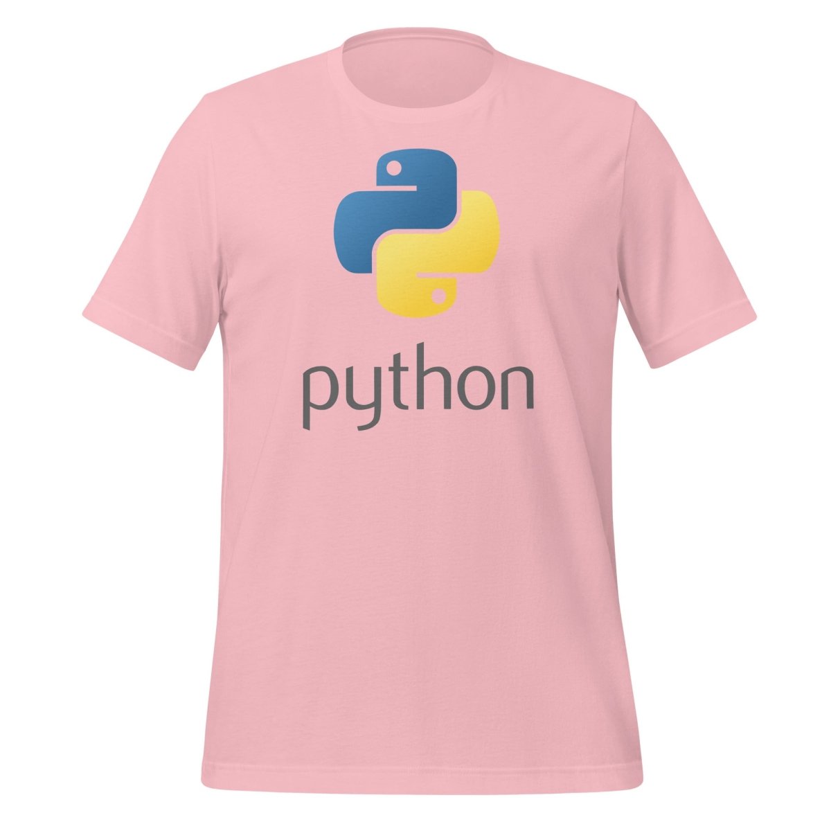 Python Stacked Logo T - Shirt (unisex) - Pink - AI Store