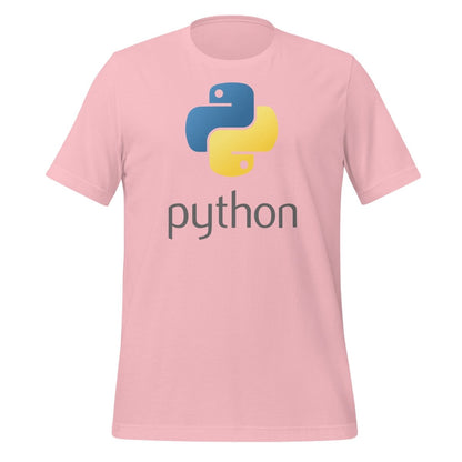 Python Stacked Logo T - Shirt (unisex) - Pink - AI Store