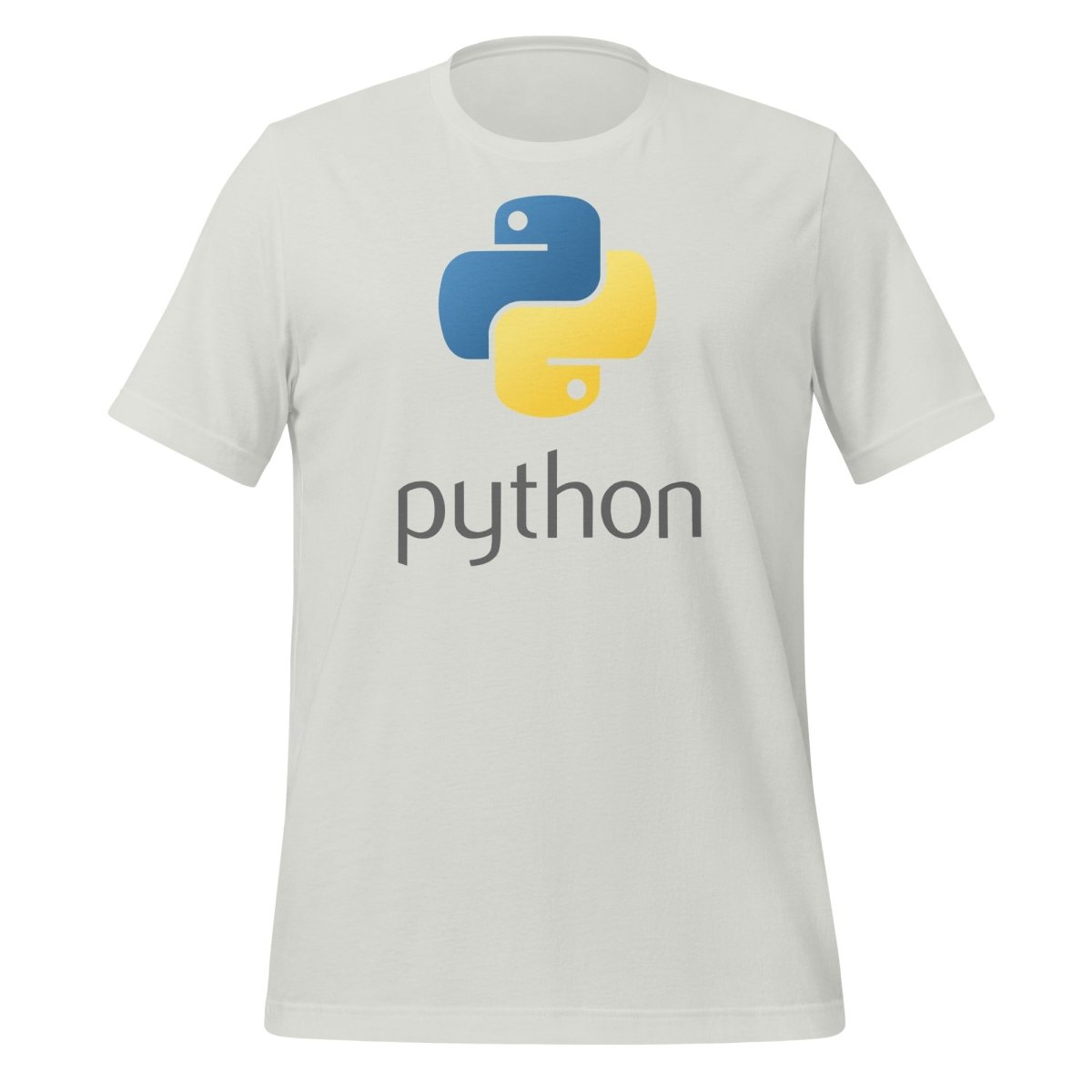 Python Stacked Logo T - Shirt (unisex) - Silver - AI Store
