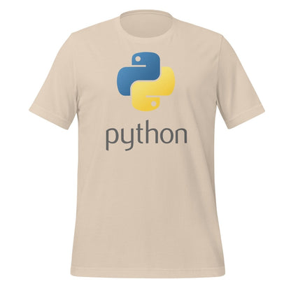 Python Stacked Logo T - Shirt (unisex) - Soft Cream - AI Store