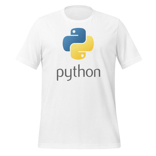 Python Stacked Logo T-Shirt (unisex) - White - AI Store