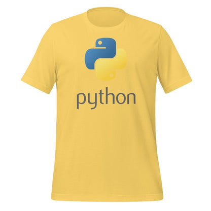 Python Stacked Logo T - Shirt (unisex) - Yellow - AI Store