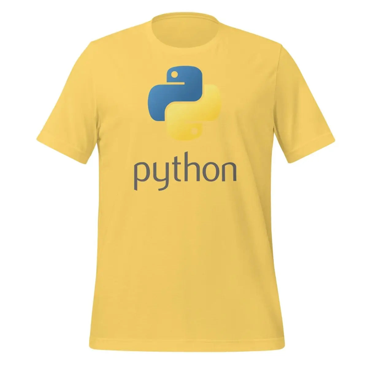 Python Stacked Logo T-Shirt (unisex) - Yellow / M