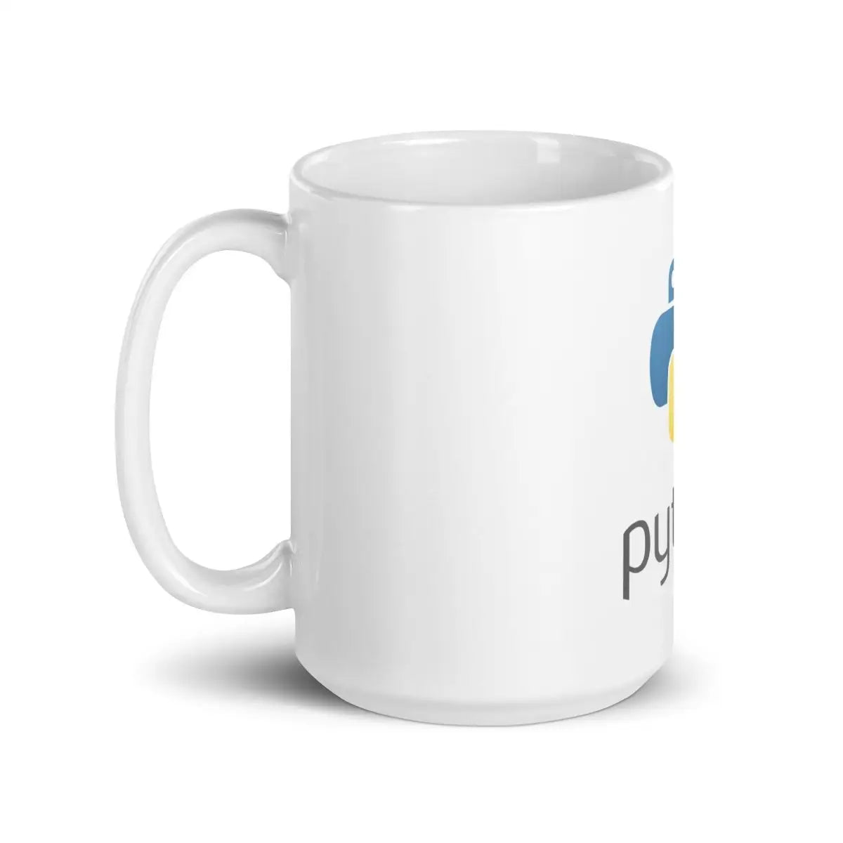 Python Stacked Logo White Glossy Mug