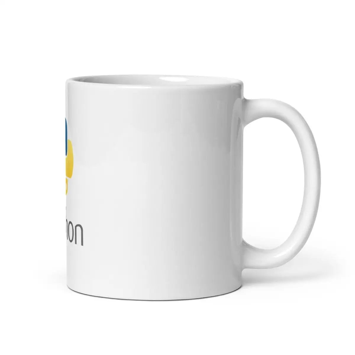 Python Stacked Logo White Glossy Mug