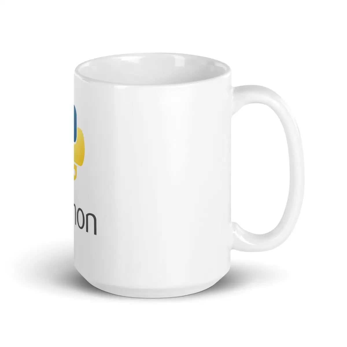 Python Stacked Logo White Glossy Mug