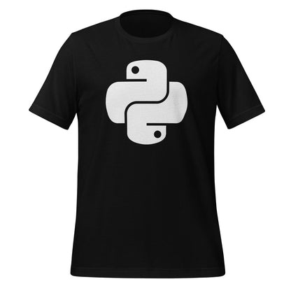 Python White Icon T-Shirt (unisex) - Black - AI Store