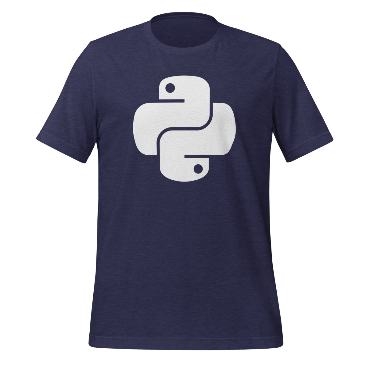 Python White Icon T-Shirt (unisex) - Heather Midnight Navy - AI Store