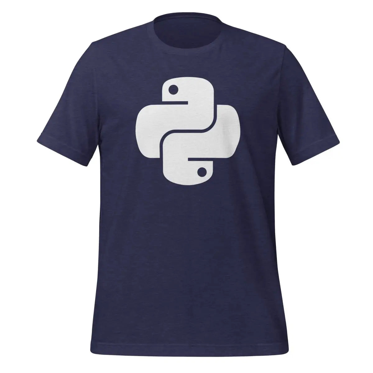 Python White Icon T-Shirt (unisex) - Heather Midnight Navy / M