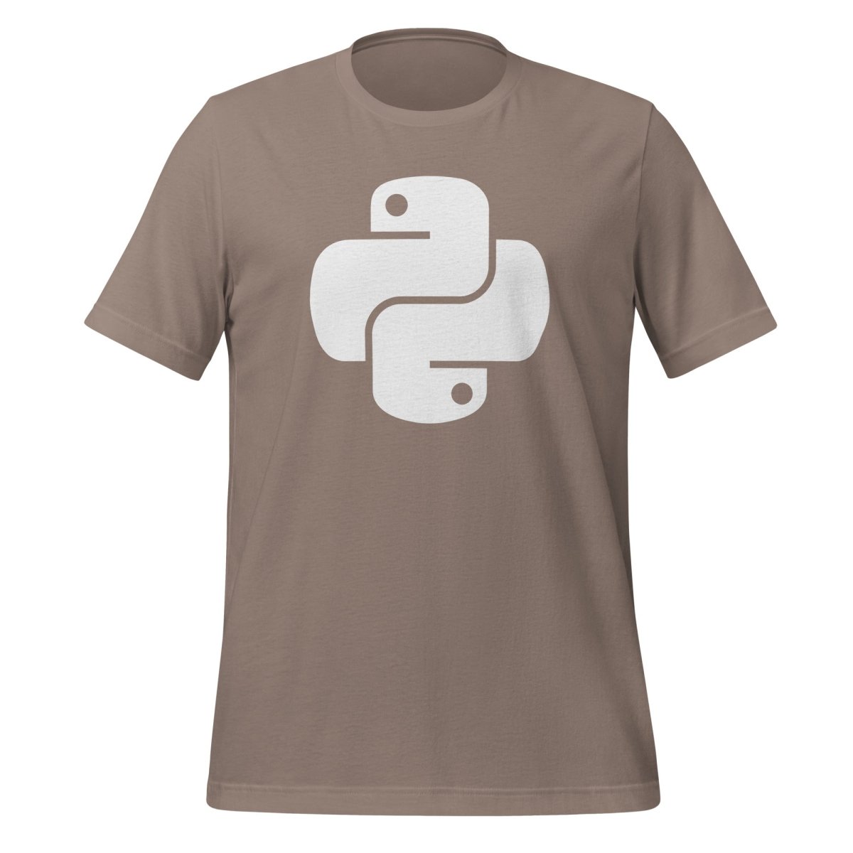 Python White Icon T-Shirt (unisex) - Pebble - AI Store