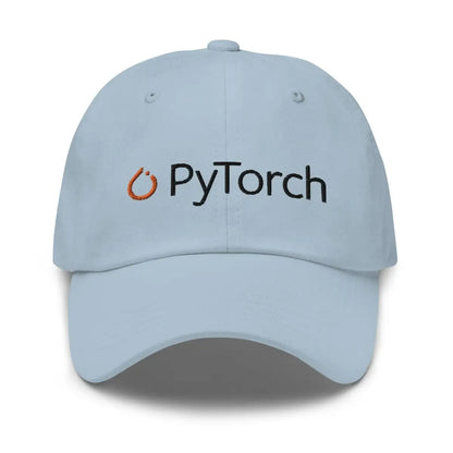 The Pytorch Black Logo Cap Light Blue.