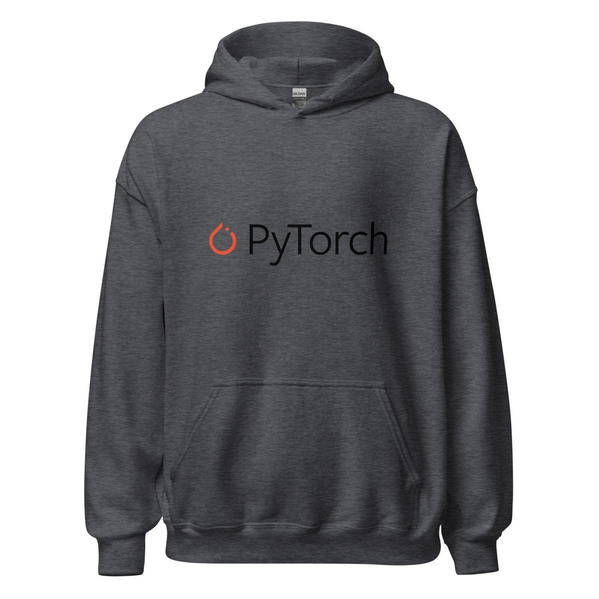 PyTorch Black Logo Hoodie (unisex) - Dark Heather - AI Store