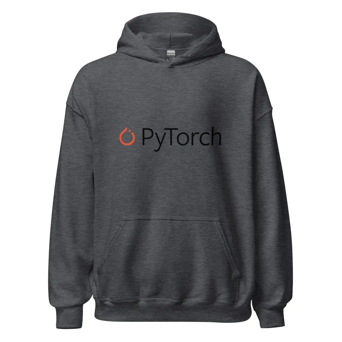 PyTorch Black Logo Hoodie (unisex) - Dark Heather / M