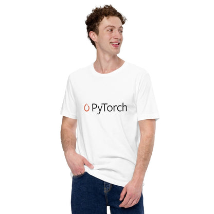 PyTorch Black Logo T - Shirt (unisex) - White - AI Store