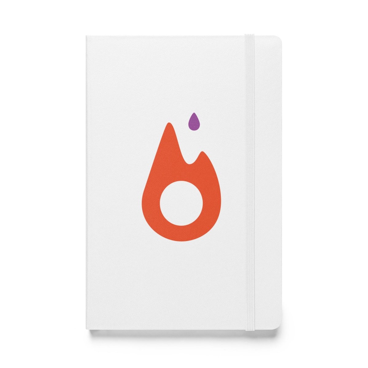 PyTorch Classic Icon Hardcover Bound Notebook - White - AI Store