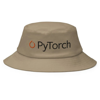 PyTorch Dark Logo Embroidered Bucket Hat - Khaki