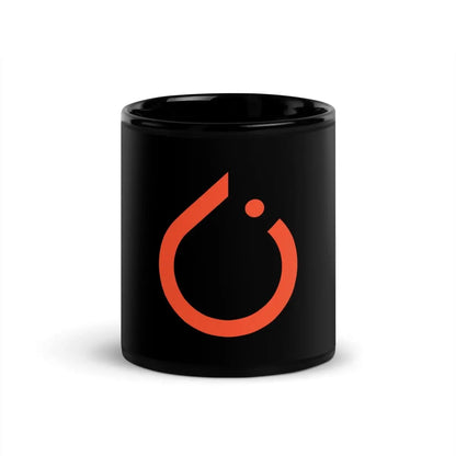 PyTorch Icon Black Glossy Mug - 11 oz