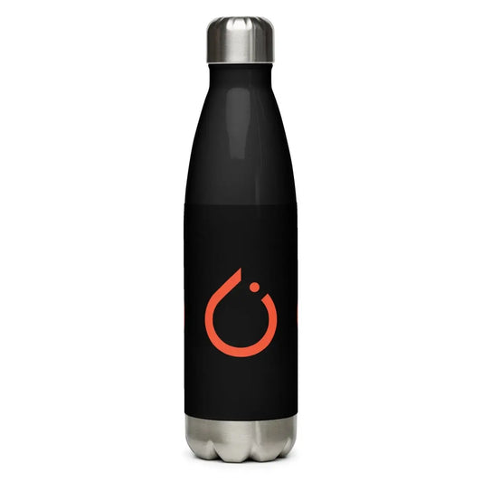 The Pytorch Icon Black Stainless Steel Water Bottle.